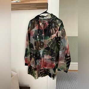 Rain jacket, size medium, good condition, super fun print!